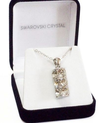 Ketting Toenga stoplicht met heldere  Swarovski kristallen