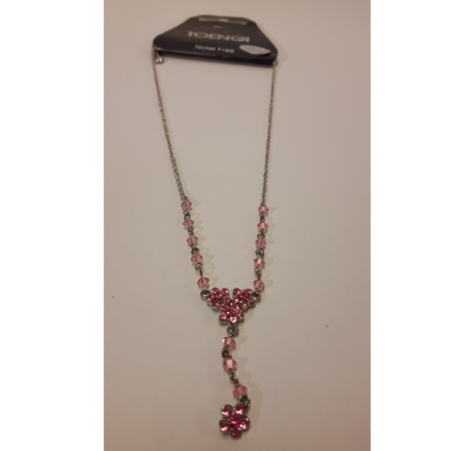 Ketting met roze Swarovski kristallen