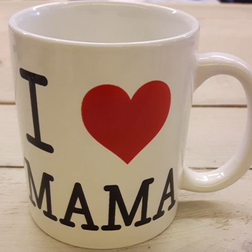 Mok I love mama leuke beker voor moeder