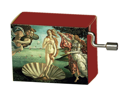 Muziekdoosje kunstenaars Boticelli - Birth of Venus Arabesque