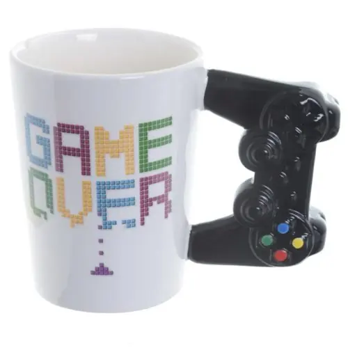 Mok gaming game over met controller als oor