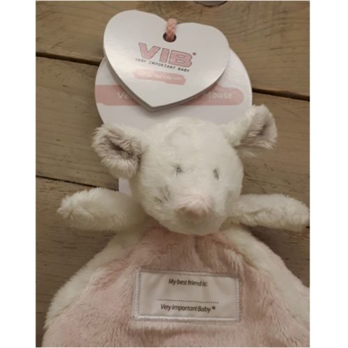 Pluche knuffel muis Doudou roze Very Important Baby VIB