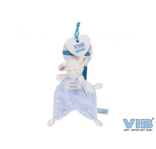 Pluche knuffel muis Doudou blauw Very Important Baby VIB