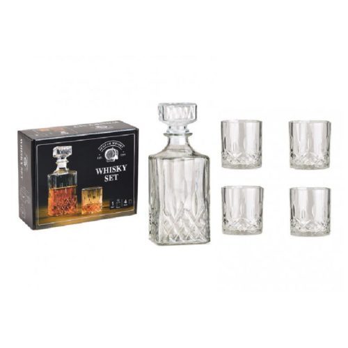 Whiskyset 5 delig met glazen en karaf in geschenkverpakking