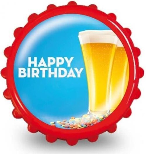 Feestelijke Flesopener voor Jarige - Happy Birthday 