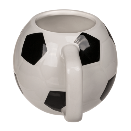 Voetbalmok - beker rond en zwart wit