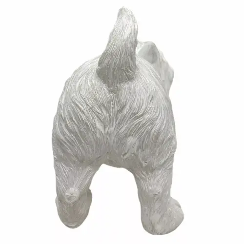 Beeldje Hond West Highland White Terrier – Wit, Gedetailleerd, 17x11x21cm